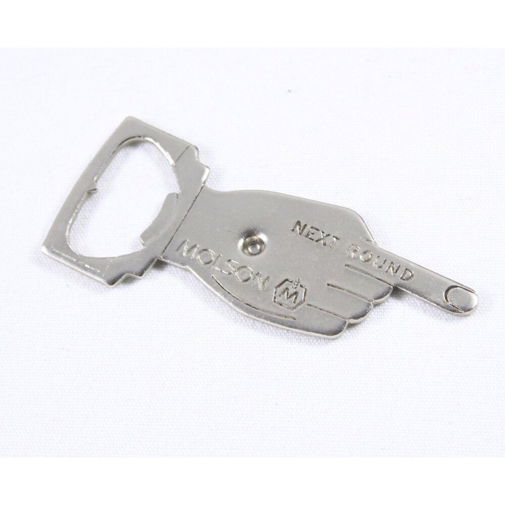 Vintage Molson beer bottle opener, Next round spinner